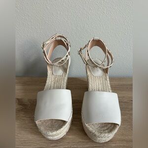 Kate Spade Elegant White Espadrille Sandals